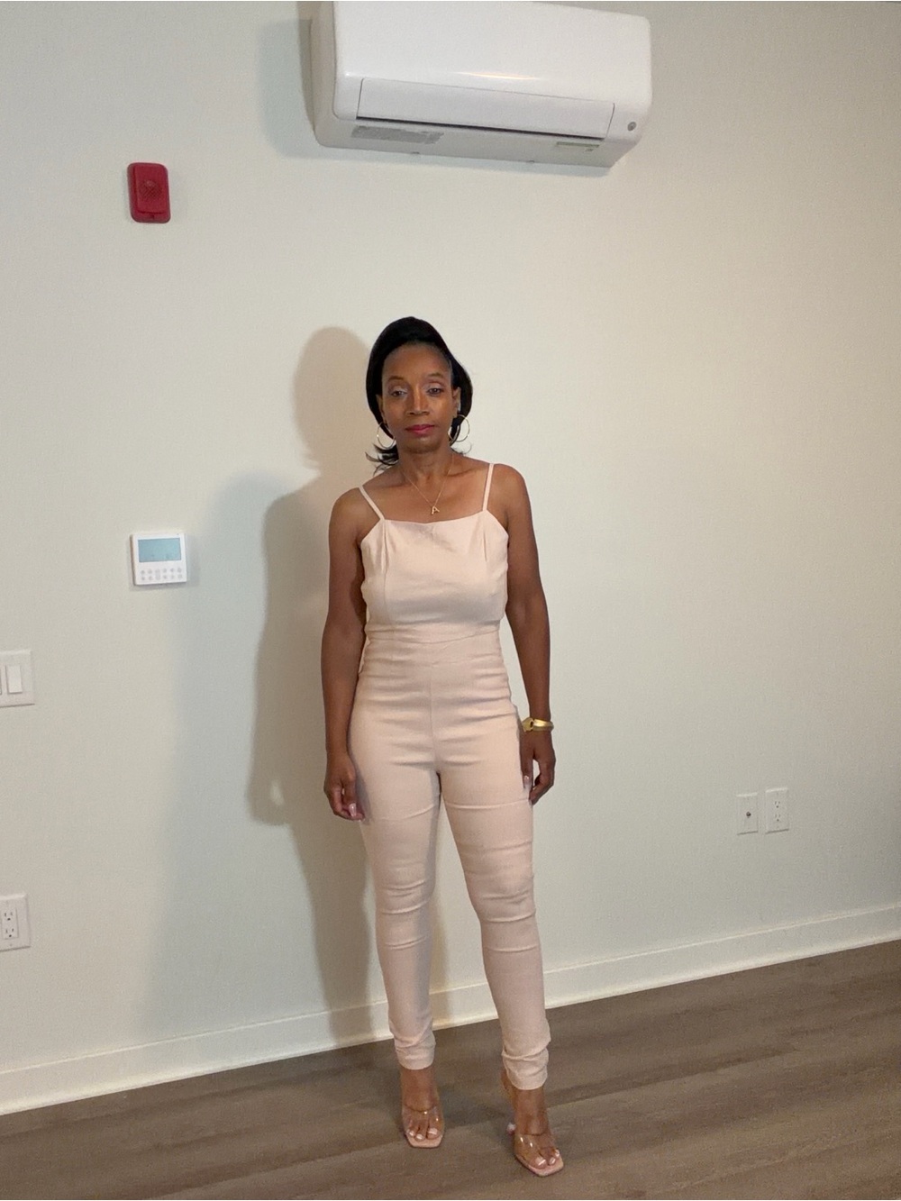 Sleeveless Blush Jumpsuit - Women's Slim Fit - Picture 2 of 3
